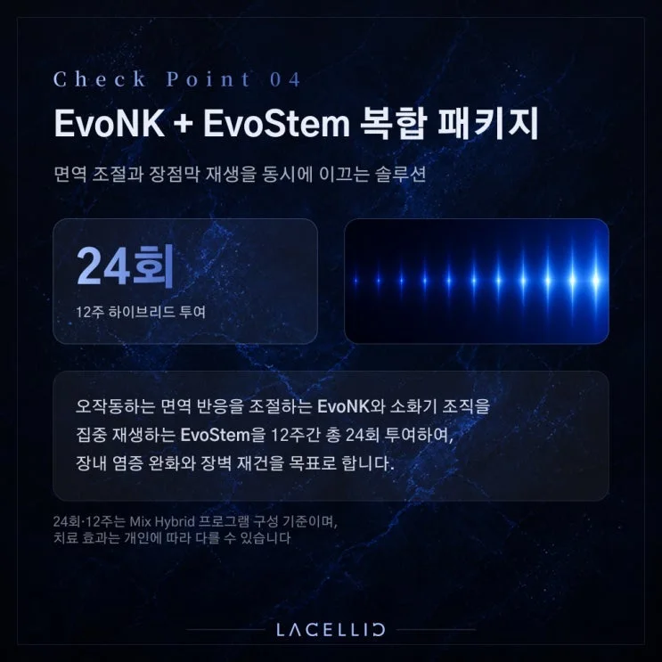 EvoNK·EvoStem 하이브리드 프로그램 | 크론병·궤양성대장염, 반복되는 장 염증을 바라보는 새로운 접근