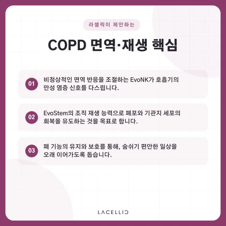 EvoNK·EvoStem | 회복되지 않는 폐 기능과 COPD 재생 관리
