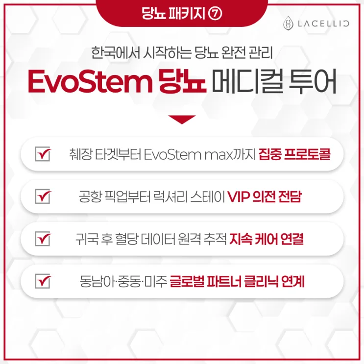 당뇨 메디컬 투어, EvoStem 기반 프로그램 안내 (에보스탬)
