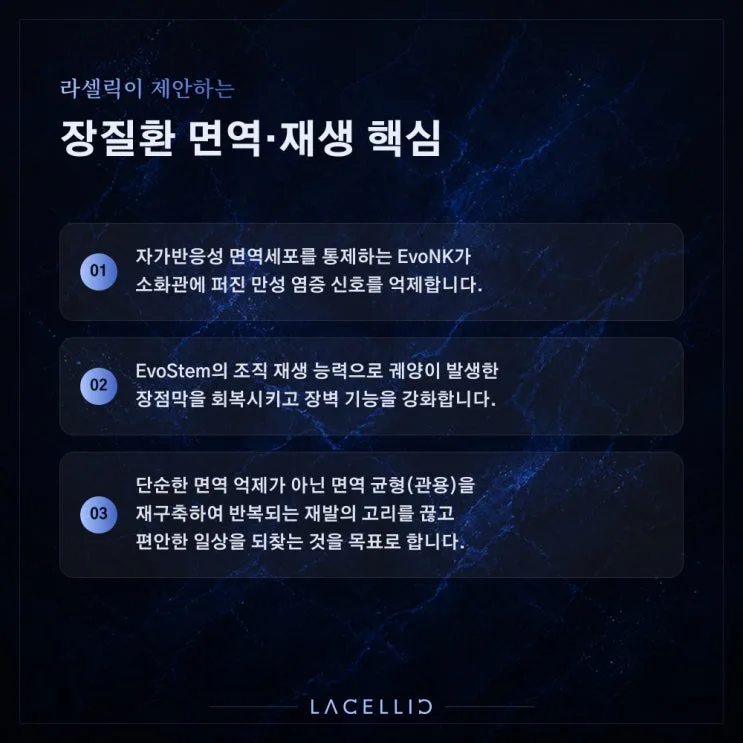 EvoNK·EvoStem 하이브리드 프로그램 | 크론병·궤양성대장염, 반복되는 장 염증을 바라보는 새로운 접근